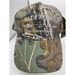 Advantage Camo Baseball hat NWT Ad "Blue Ribbon Sallisaw OK"